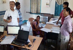 DC Sonitpur on quality check visit of Office Verification documents at various NSKs in the district - June 2016.