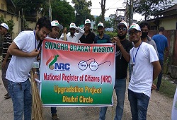 Safai Abhijaan undertaken by District NRC Team Dhubri on the 13th August 2016.