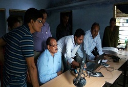 DRCR Barpeta Shri Thaneswar Malakar  on a visit to various NSKs during a field inspection visit to check progress of e-Form 3 on 13 Oct , 2016.