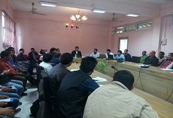 ED NRC Shri Debeswar Malakar accompanied by MIS Expert Nilamani Mahanta & Data Analyst Diganta Hazarika participated in a review meeting held at Lakhimpur district on OV related issues-04-04-2017.