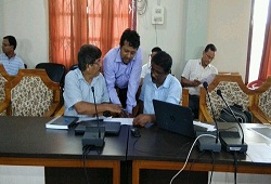 Practice session for verification of MFT conducted among LRCRS in group of 5 to 6 officials at the Office of the Deputy Commissioner, Udalguri-15th Sep 17.