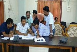 Practice session for verification of MFT conducted among LRCRS in group of 5 to 6 officials at the Office of the Deputy Commissioner, Udalguri-15th Sep 17.