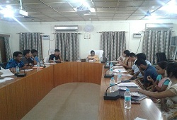 Review meeting conducted on ongoing NRC updation works in the district. DC Dhemaji chaired the meeting with all senior officials in attendance-2 Oct, 2016.