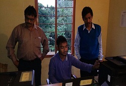 Entry of Office verification documents in DOCSMEN software at Chandrapur Circle of Kamrup Metro -21st Dec, 2015.
