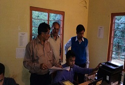 Entry of Office verification documents in DOCSMEN software at Chandrapur Circle of Kamrup Metro -21st Dec, 2015.