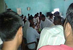 Public gathers at a Circle Office in Baksa to collect their marriage certificates.