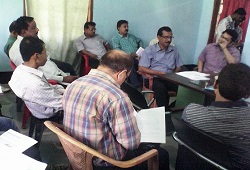 EAC, Circle Officer, District Master Trainers and CPSs attend a training session on Distribution of Application and Receipt phase in Sonitpur district held on May 18th, 2015.