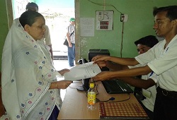 First Applicant of NRC Updation in Golaghat, Smt Jayabala Dutta.