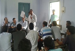 Community meeting on Application Form Fill Up organised at Panchgram NSK, Algapur Circle in Hailakandi on 10th June, 2015. 