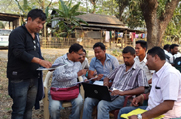 Field Level Officers educating the public during an awareness drive on NRC Updation Process held in Baksa District