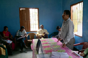A public awareness meeting on NRC Updation process in progress at Mikirgaon GP, Mikirbheta in Morigaon District