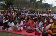 Women folks and village elders attends a meeting organized on NRC Updation process in Baksa District