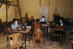 Data operators working at night shifts on various e-processes to expedite verification works at Sadar Circle and Samaguri Circle in Nagaon, June 2016.