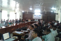 Student leaders and political parties attend a meeting organised by the Dibrugarh District Administration on NRC Updation process