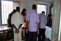 Seen in the picture is Team NRC of Biswanath Chariali guiding the inmates of Biswanath Jail in filling up their NRC Application Forms on 27th August, 2015.