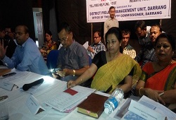ADC Darrang, Srimati Bijoya Choudhury attends a meeting on Application Receipt conducted recently.