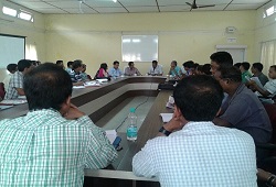 Meeting on NRC Updation organised in Chirang at DC Office on 13th May, 2015. Attendees include DC, ADC, CRCR, LRCRs and other local officers.