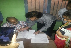 Shri Prateek Hajela, IAS and State Coordinator NRC, Assam during an exercise on how to arrange documents submitted along with the Application Forms.