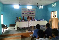 Training cum meeting with LRCRs, FLOs and Local Officers of Silonijan Circle, Karbi Anglong on Distribution and Receipt of Application Form held on 26th May, 2015.