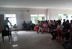 Training session in progress on Verification Process in Karbi Anglong District conducted recently - September 2015.